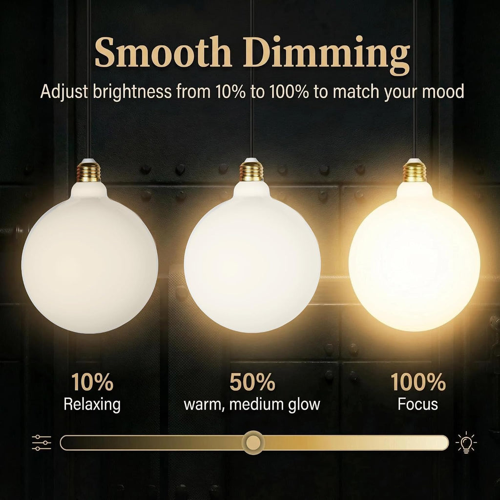Oversized LED Edison Bulb, 12W 1800LM Dimmable E26 3000k,1 Pack