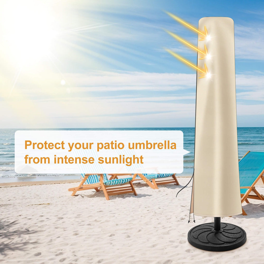 Outdoor - Patio Umbrella Covers with Waterproof Oxford, Folding Rod, Parasol Cover for 7.5ft - 11ft Round Table