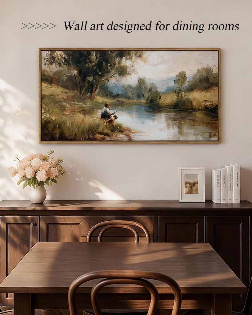 Large Landscape Wall Art, Nature Farmhouse Paintings Arts 20×40 in