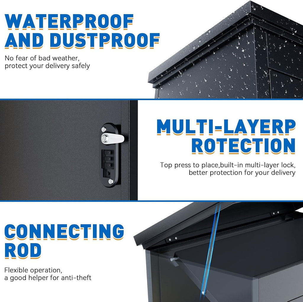 Package Delivery Boxes Drop Box with Combination Lock