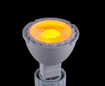 5 Watt, GU10 LED Bulb, Yellow, 50W Halogen Bulbs Equivalent, 36° Beam Angle, 120 Volt, Not Dimmable, Recessed