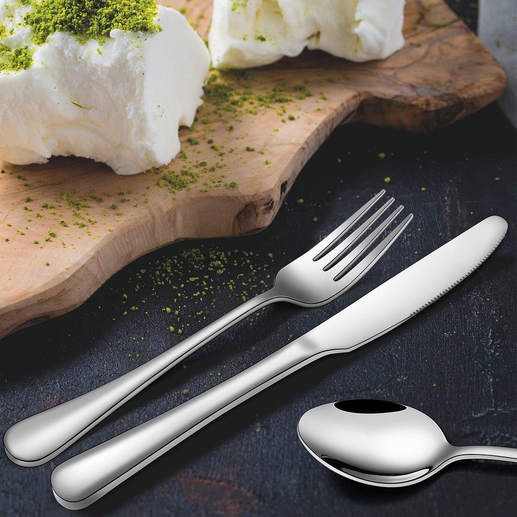 Silverware Set for 8, 40-Pieces Heavy Duty Stainless Steel Flatware Utensils Cutlery Set, Steak Knife/Spoons/Forks