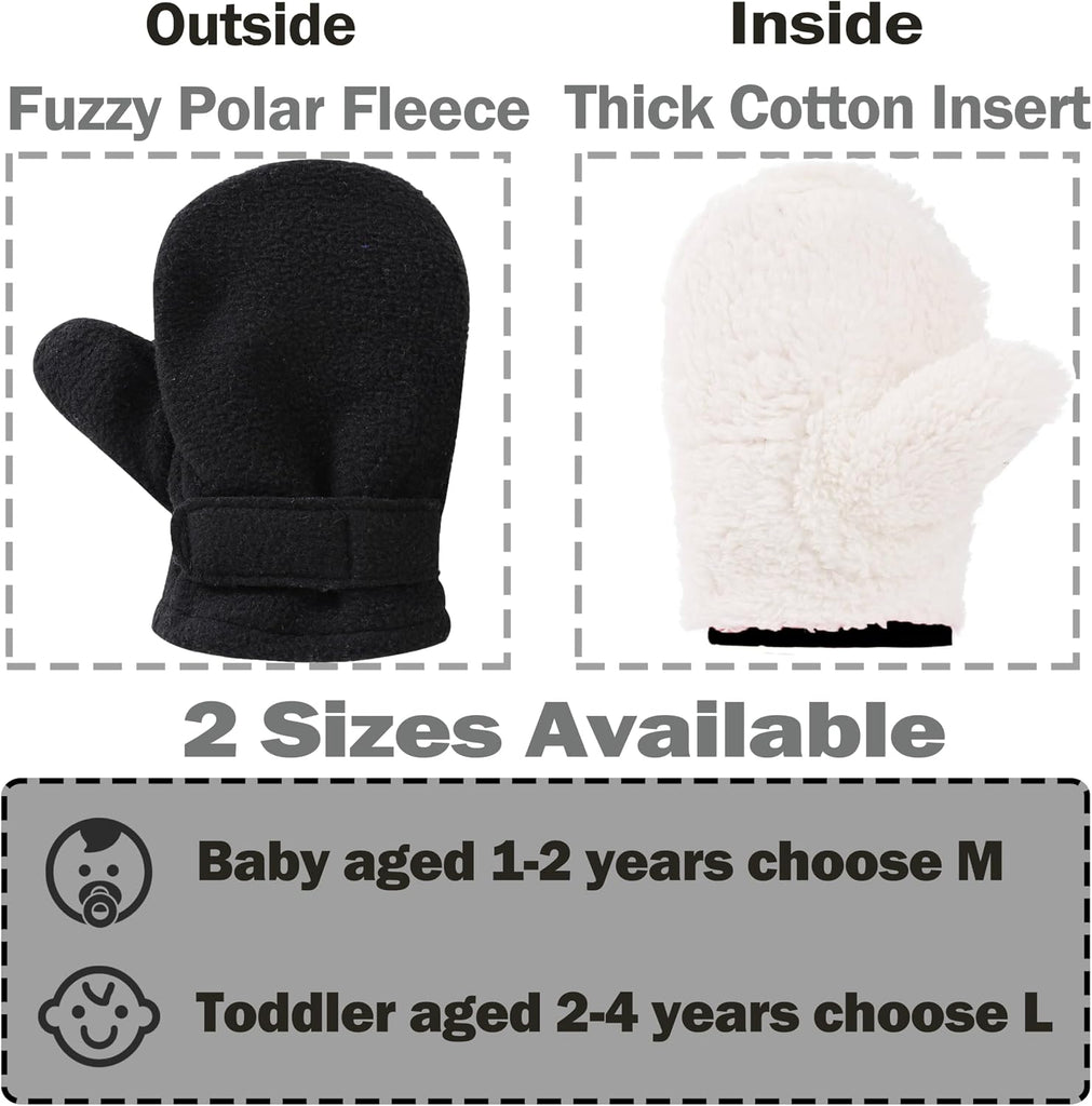 3Pack Baby Toddler Mittens Boy&Girl Winter Gloves Kids Warm Mittens