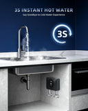 Tankless Water Heater Electric 240V, 4500W Instant On Demand Hot Water Heaters, Under Sink Point of Use Water Heater