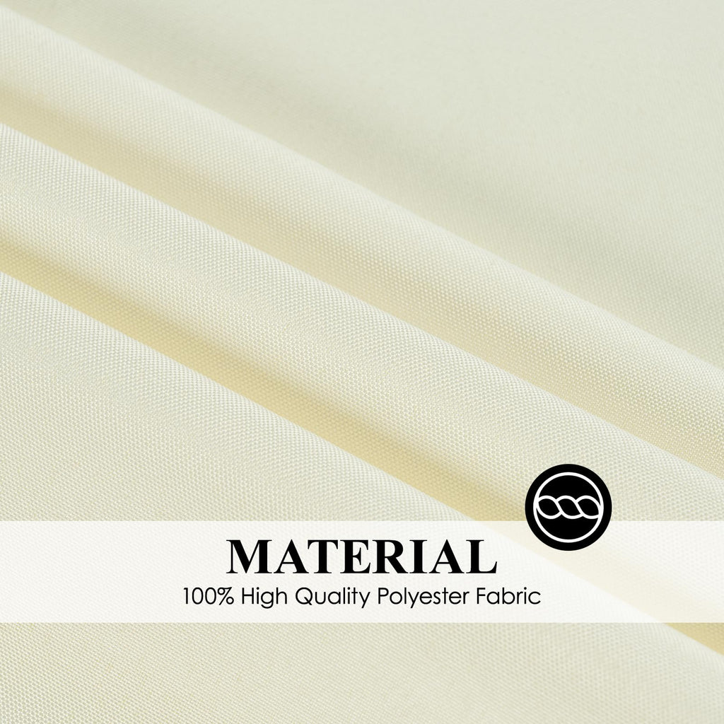 2 Pack Ivory Rectangle Tablecloths 90x132 Inch for 6ft Tables