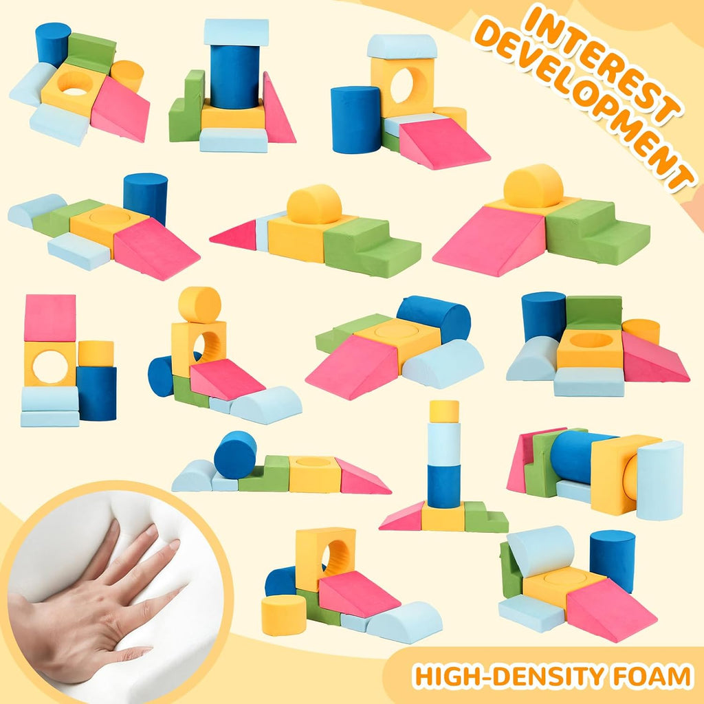 Toddler Climbing Toys Indoor, Piece Colourful Foam Climbing Blocks, Soft Play Climbing for Toddlers, Modular