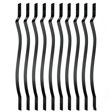 61 Pack 36" Deck Balusters with Screws, Iron Deck Railing