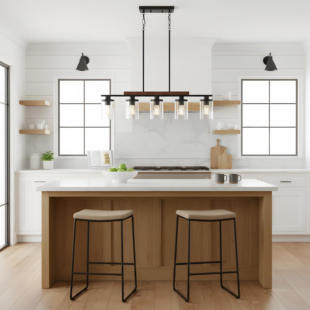 Farmhouse Kitchen Island Light Fixtures, Dining Room Light Fixture, 5-Light