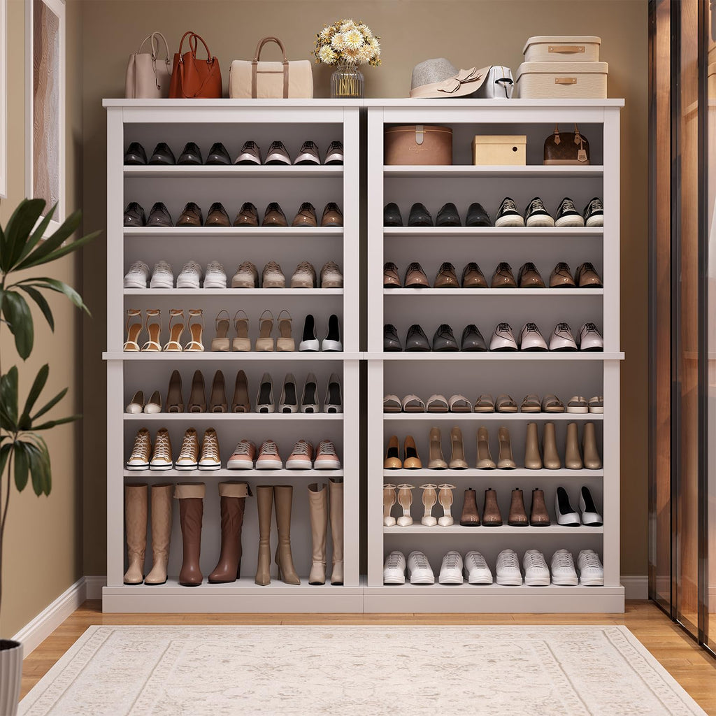 Freestanding Shoe Cabinet, Holds 40-45 Pairs, 71 Inch Tall 9-Tier Shoe Rack with Adjustable Shelves, Heavy Duty Open