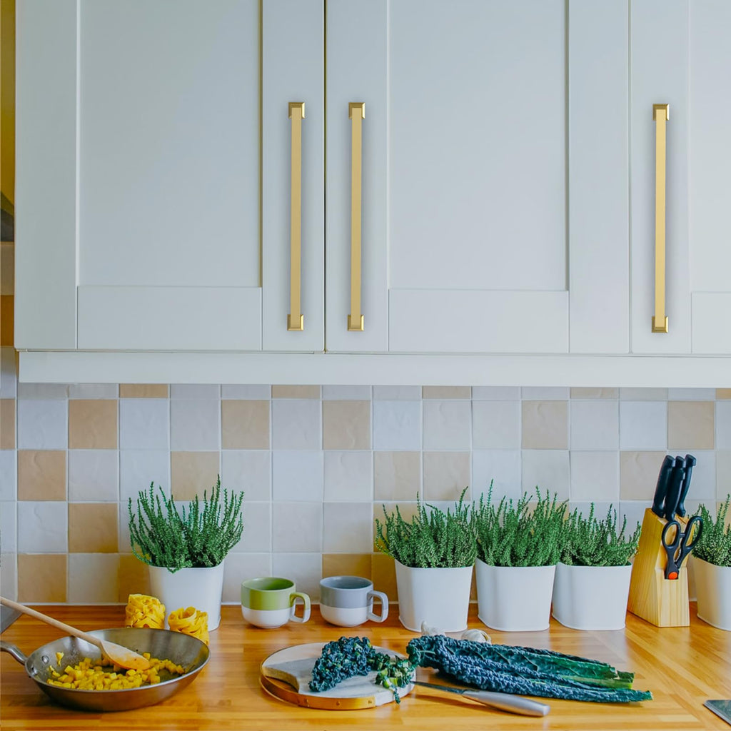 10 Pack 8.8 inch Brushed Gold Kitchen Cabinet Handles