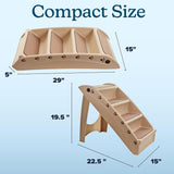 Pet Stairs - Home and Vehicle Foldable Nonslip Dog Steps with 4-Step Design