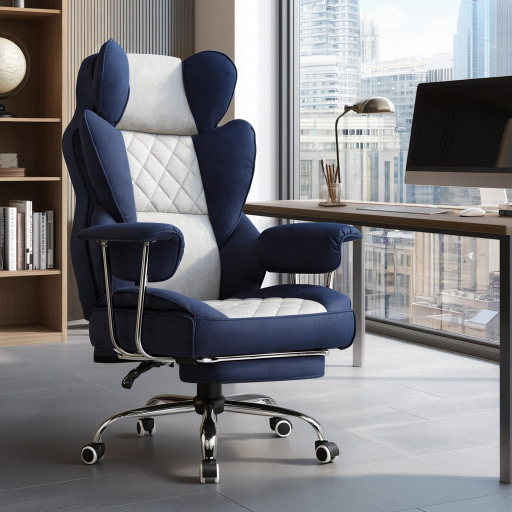Gaming Chair, Big and Tall Office Chair with Footrest, Ergonomic Executive Computer Desk Chairs, Comfy Wide Seat with