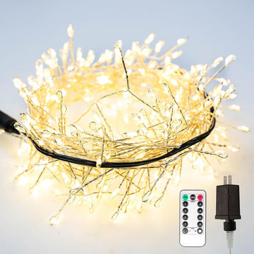 1000LED 100FT Fairy Lights Plug in Firecracker Christmas Lights