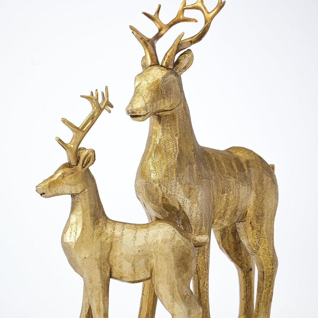 Reindeer Christmas Decoration, Gold Xmas Deer Decor Figurines