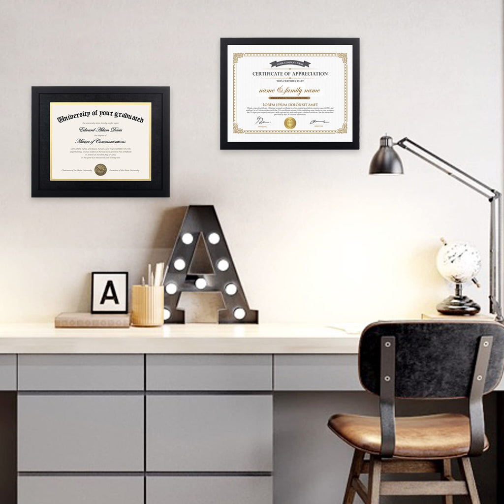 Diploma Frame with HD Glass, 11x14 Black, 1 Pack
