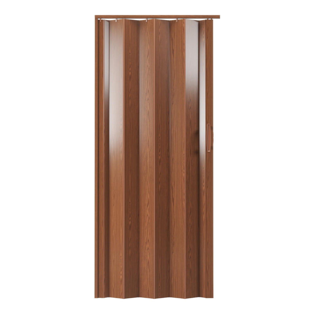 Studio Series 36" x 80" PVC Foldable Accordion Door, Walnut