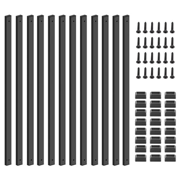 50 Pack 26" Metal Deck Balusters for Deck, Porch and Stair Railings