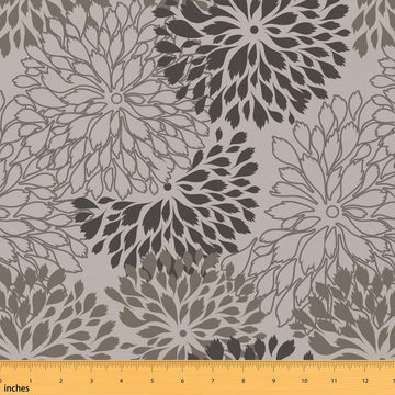 Aztec Dahlia Fabric by The Yard, Mexican National Flower Upholstery Fabric 10 Yards