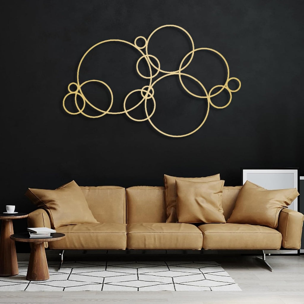Metal Wall Art, Geometric Metal Wall Art, Abstract Bubbles Metal Wall Art, Modern Metal Wall Art, Geometric Wall Art