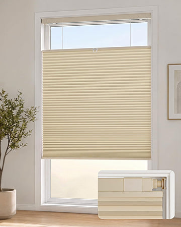 TDBU Cellular Shades, 20" W X 48" H, Beige