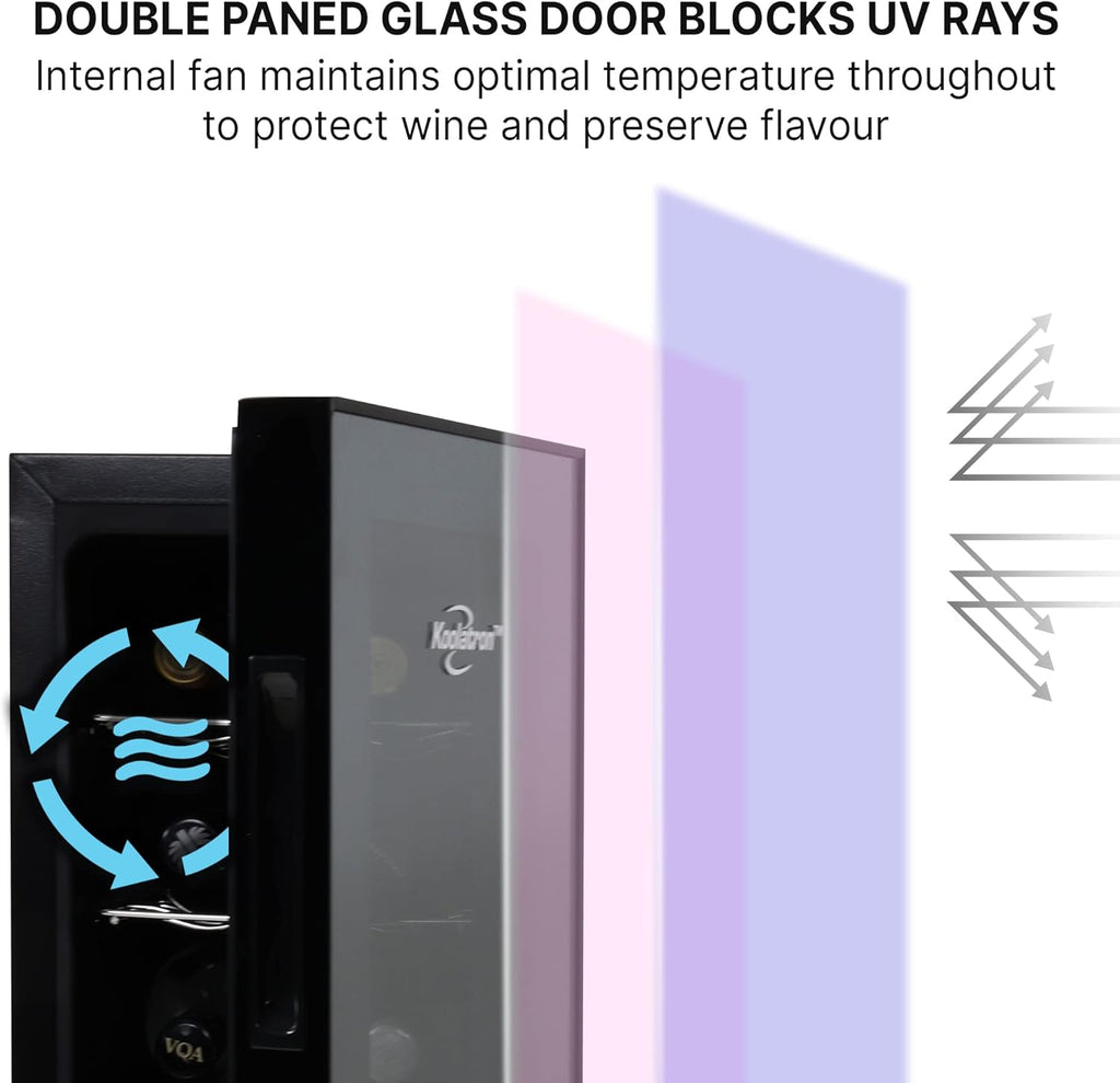 Urban Series 12 Bottle Wine Cooler Refrigerator Dual Zone Thermoelectric Wine Fr