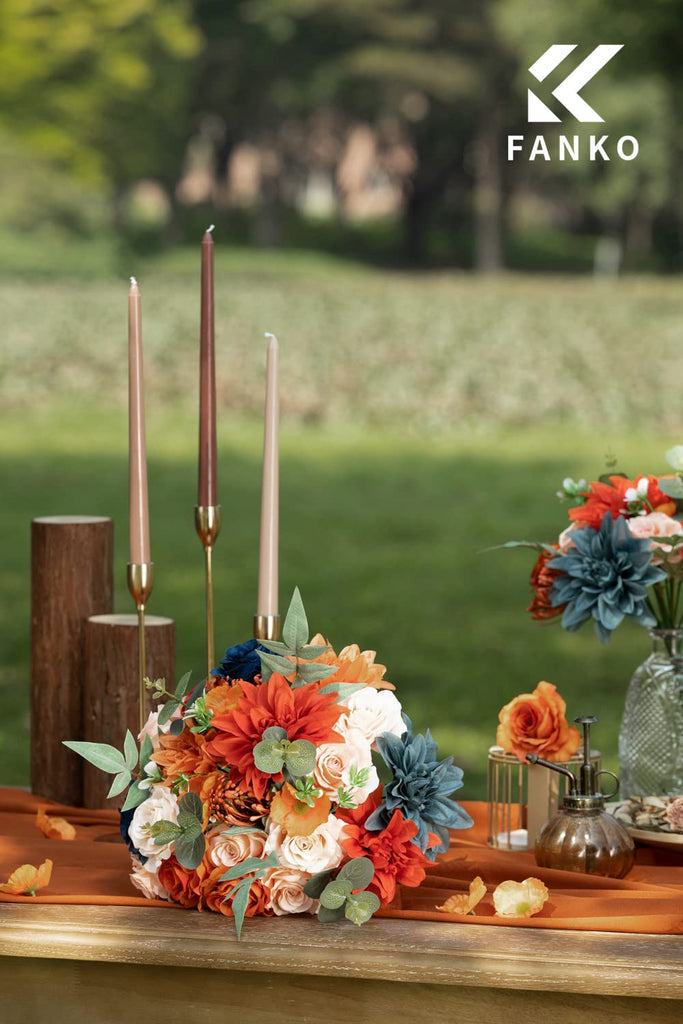 Fall Artificial Flowers DIY Bouquet Combo Faux Rose Decor