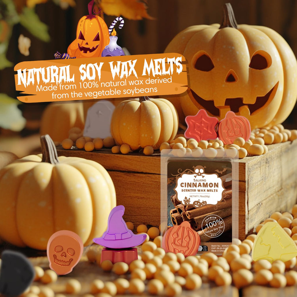 Halloween Scented Wax Melts, Fall Soy Wax Cubes for Wax Melt Warmer