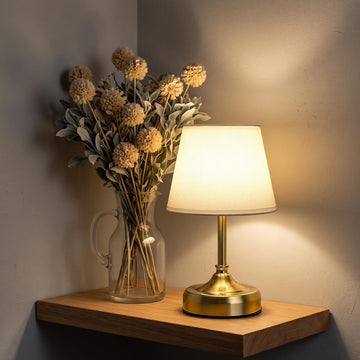 Small Cordless Table Lamp Rechargeable Gold