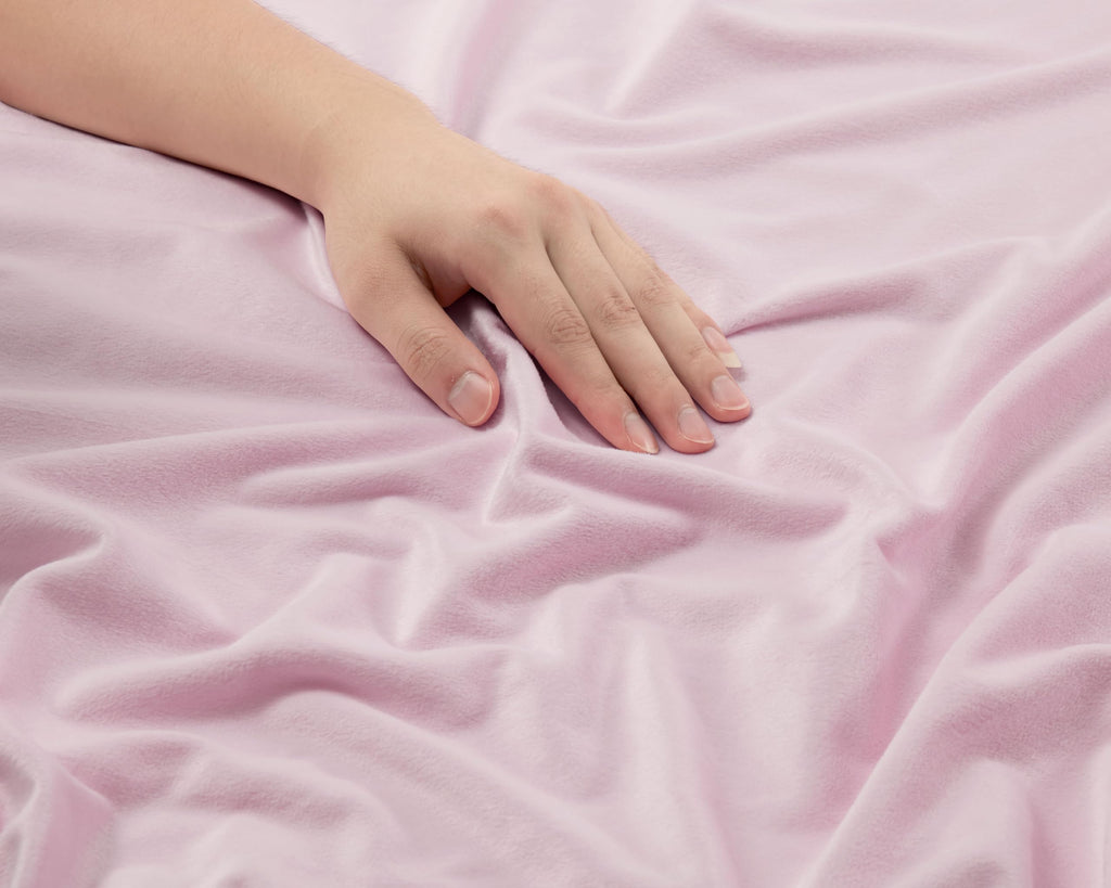 Pink Minky Fabric by the Yard, 65" Wide, 1 Yard