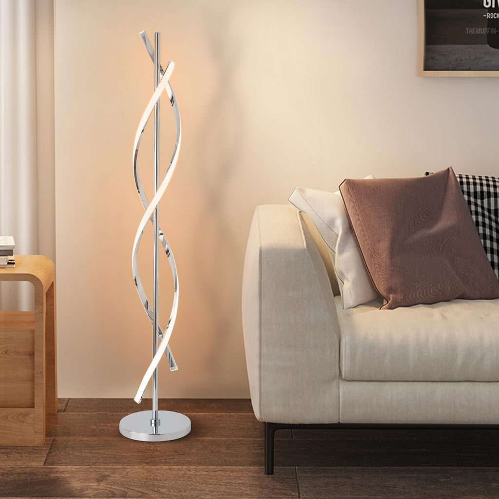 40W LED Modern Floor Lamp Remote Control Dimmable Spiral Floor Lamp Indoor Tall Lamp Floor Lamps s Family Rooms
