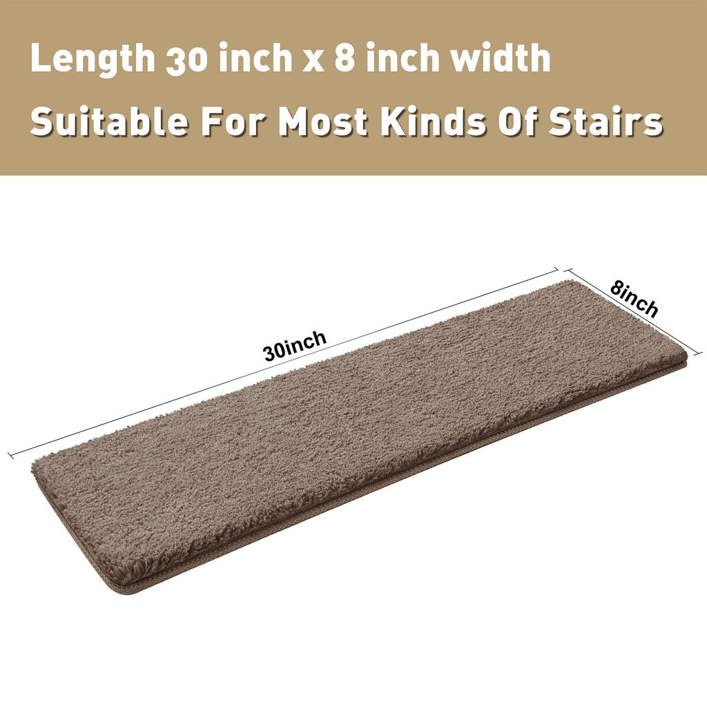 Ultra Plush Carpet 8 x 30 Inch Brown 14 Pcs