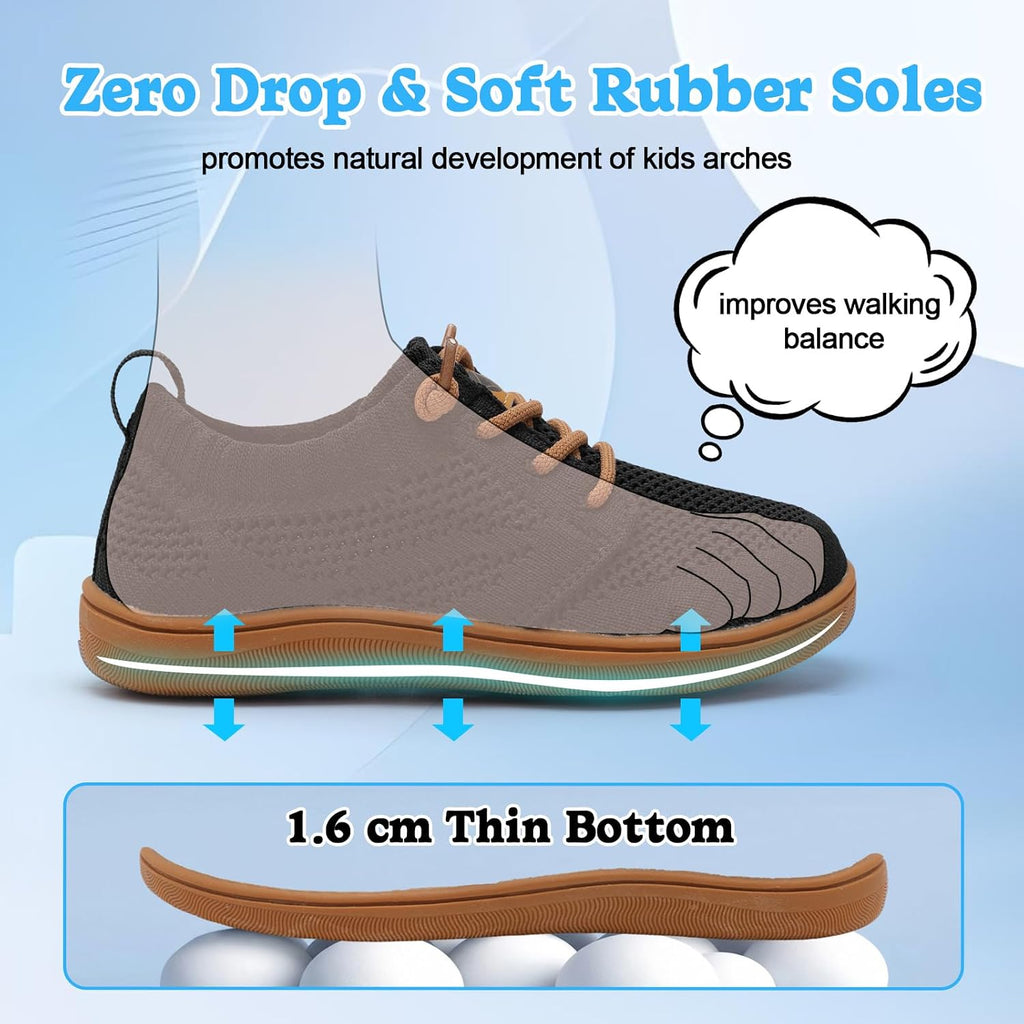 Toddler Shoes Wide Kids Shoes Boys Girls Barefoot Sneakers Slip On Tennis Sneakers Zero Drop Minimalist Breathable