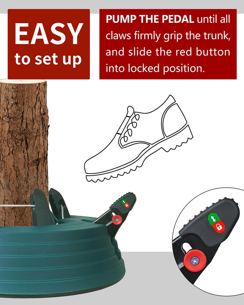 Christmas Tree Stand with Water Reservoir, for 6ft Tree (5.1" Trunk)