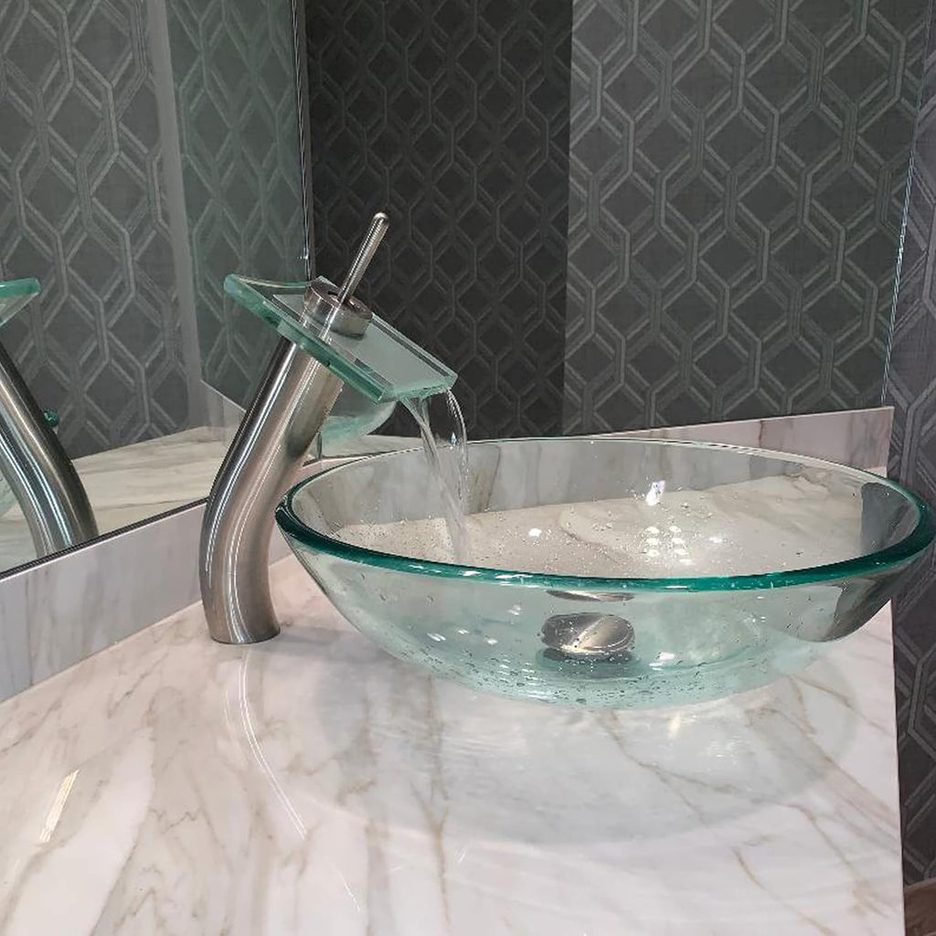 Novatto BONIFICARE Glass Vessel Bathroom Sink