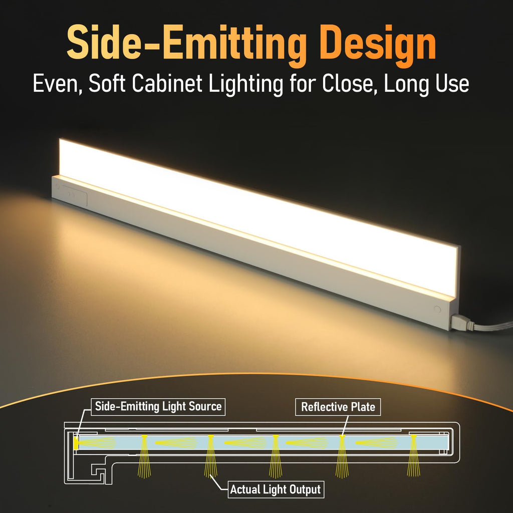 Ultra-Slim LED Under Cabinet Lighting Fits 36" Cabinets
