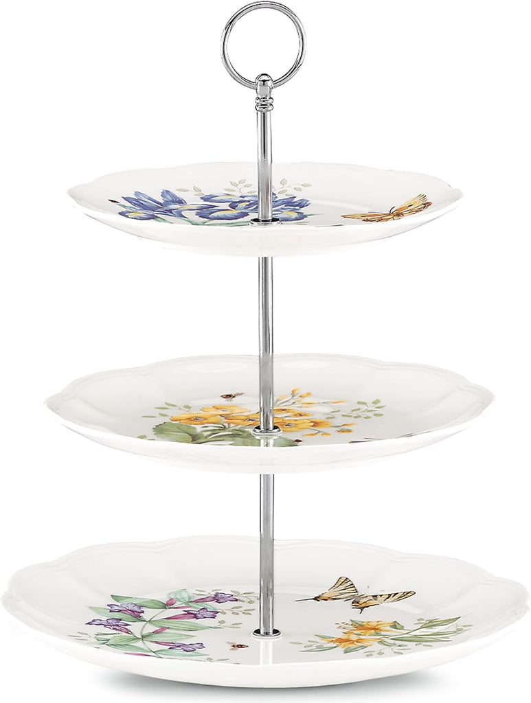Butterfly Meadow 3-Tiered Server, 4.10 LB, Multi