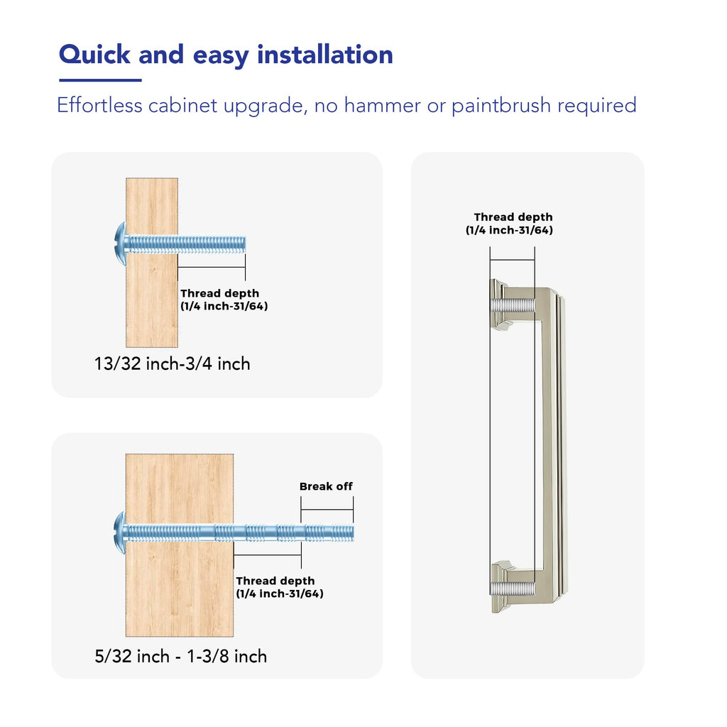 Gold Cabinet Pulls, 3-3/4 Inch (96mm), 5 Pack
