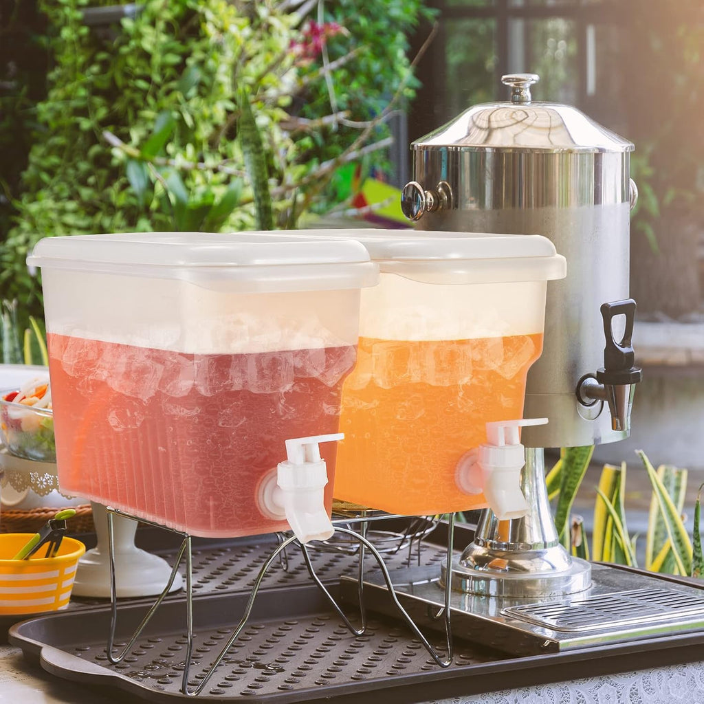 Fridge Drink Dispenser with Spigot, 2 Gallon (8 Liter) - Set of 2