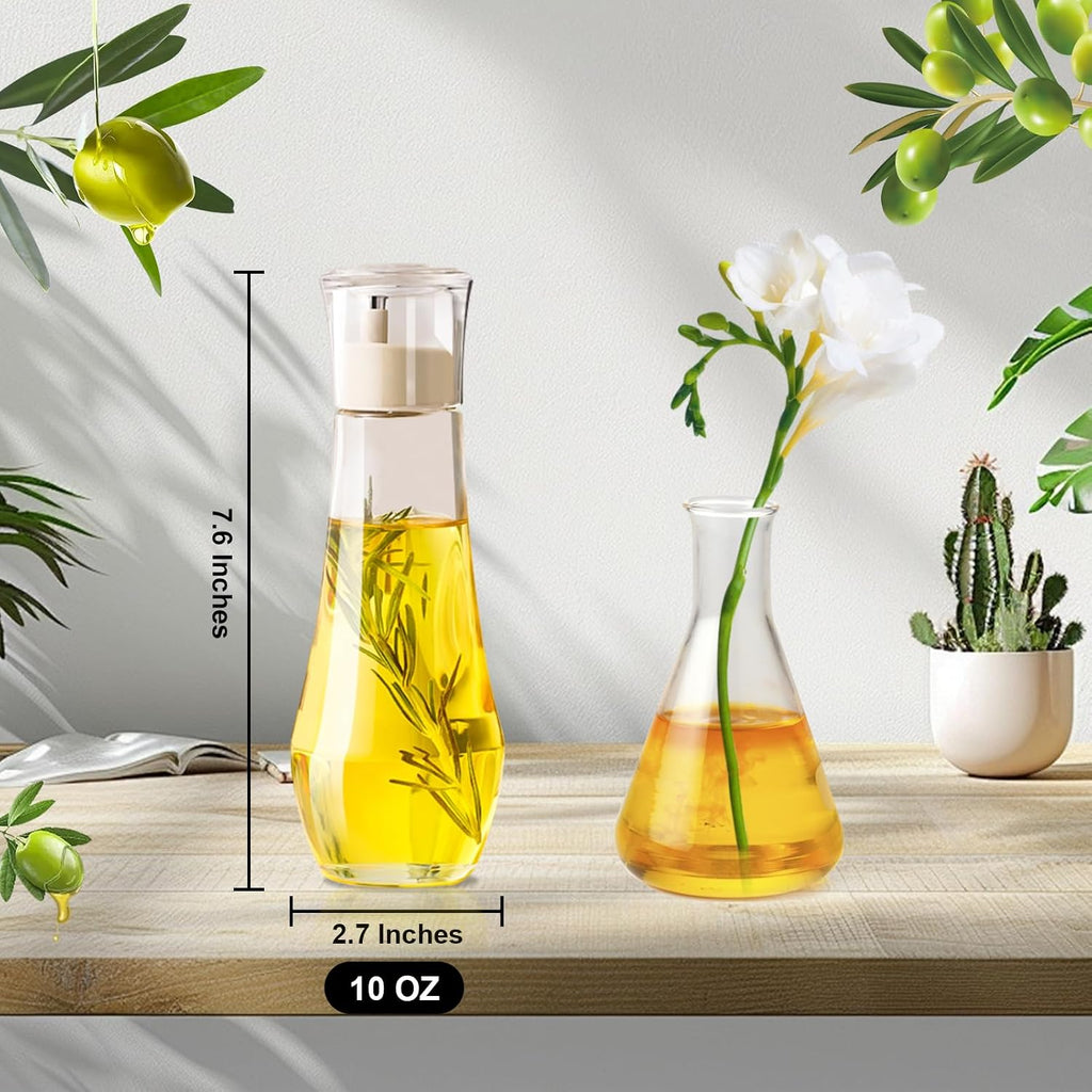 Diamond Olive Oil Dispenser Bottle,Oil and Vinegar Dispenser,Elegant Glass Cooking Oil Dispenser,Dispenser Bottle - Set of 2