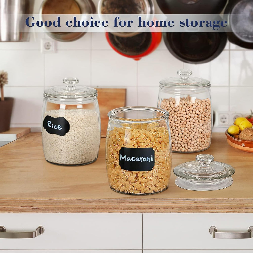 Cookie Jar, Half Gallon Glass Jars with Lids, Candy Jar - Set of 2