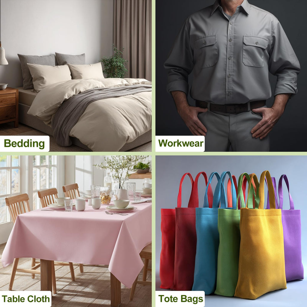 Cotton Polyester Fabric by The Yard, 57" Wide Broadcloth Soft Lightweight & Breathable Material for Lining, Sewing