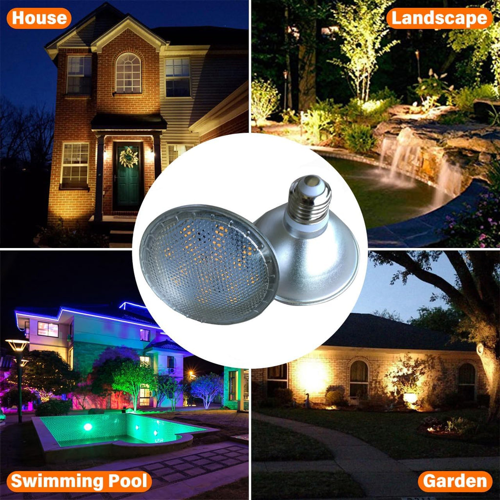 PAR30 Flood Lights LED Bulbs 12 Watt 1200 LM,Dimmable Bulb Spotlight, 10% - 100% Brightness Adjustment, E26/E27 Base