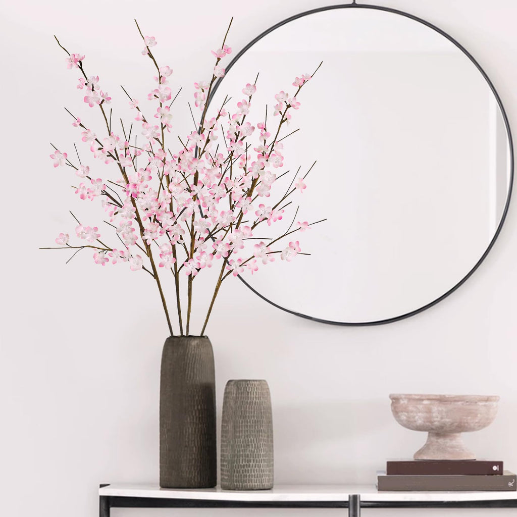 4 Pcs Artificial Cherry Blossom Flowers, 39", Pink