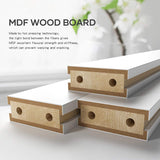 30x96 Inch White Sliding Barn Door Slab with 5.5ft Hardware Kit Included, 5-Panel, MDF Wood Panel Co