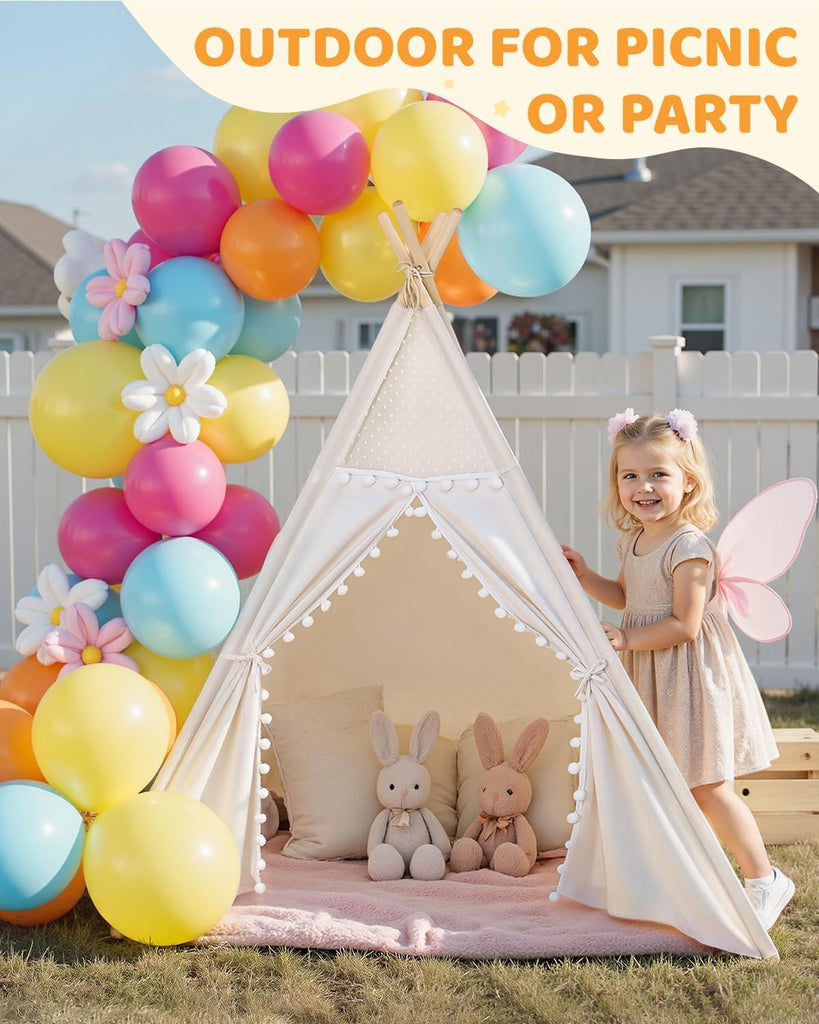 Teepee Tent Play Tents Girl Boy Indoor Outdoor Gift Playhouse Toy
