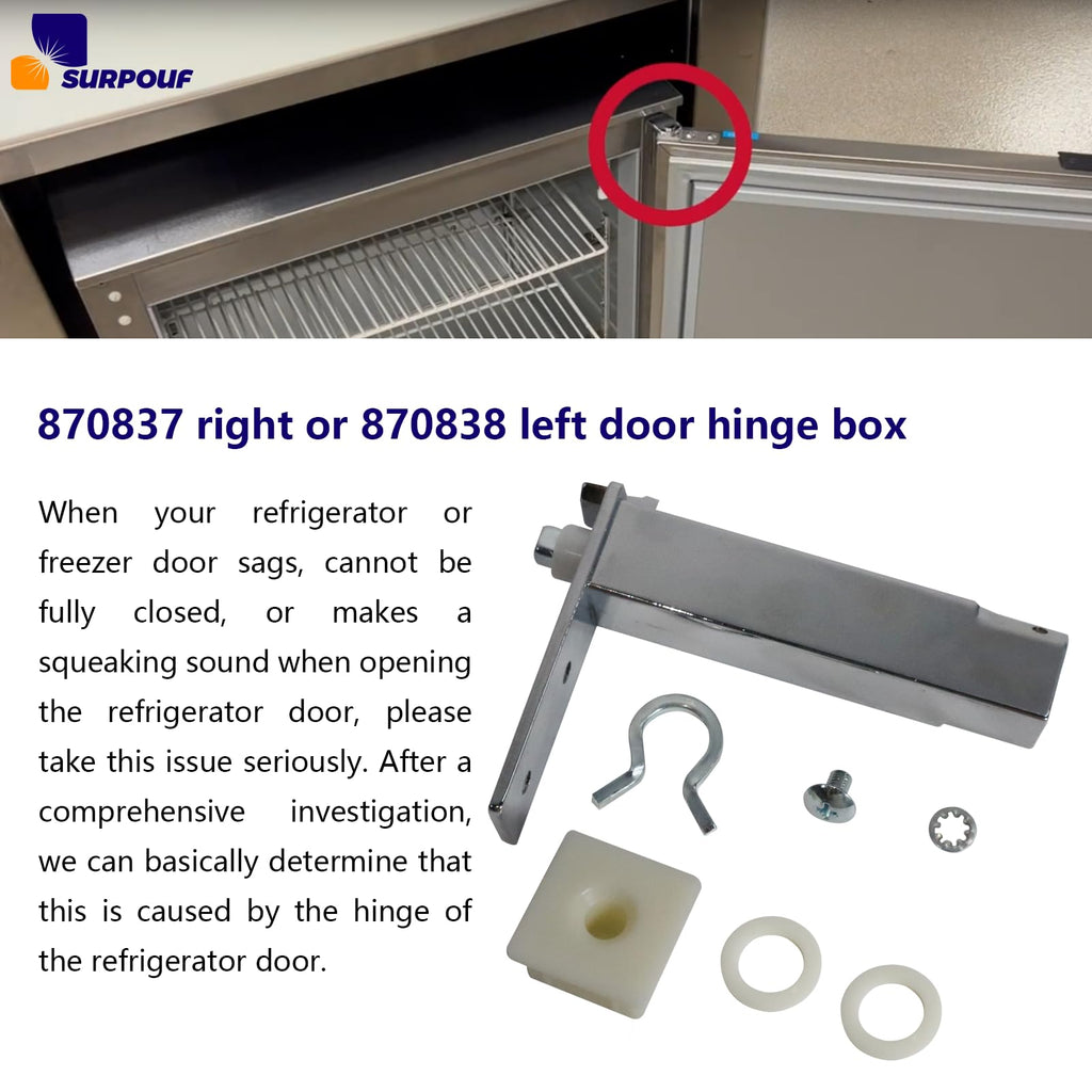 2Pack TOP Door Hinge Cartridge Fits for Both (870837 Right & 870838 Left Side)