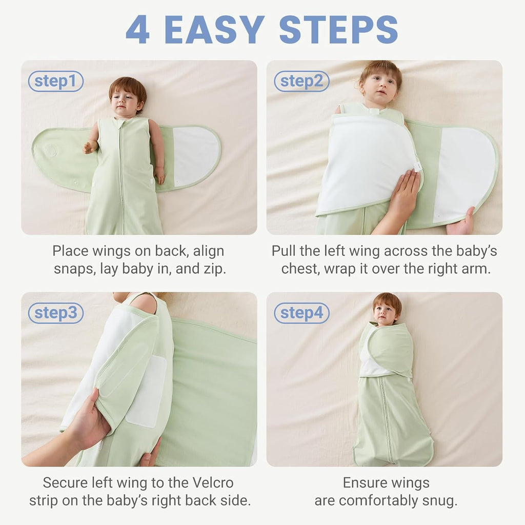 Sleep Sack Baby Swaddle, Houdini Proof 1.0 TOG Zipper Wearable Blanket, Warm Nursery Swaddle