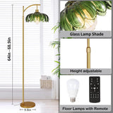 Gold Floor Lamp,Mid Century Modern Standing Lamp with Remote