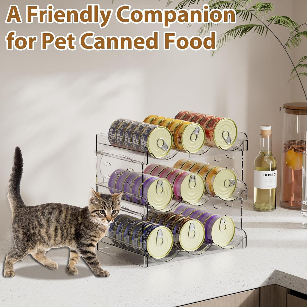 Cat Food Can Organizer, 4-Tier Cat Food Organizer