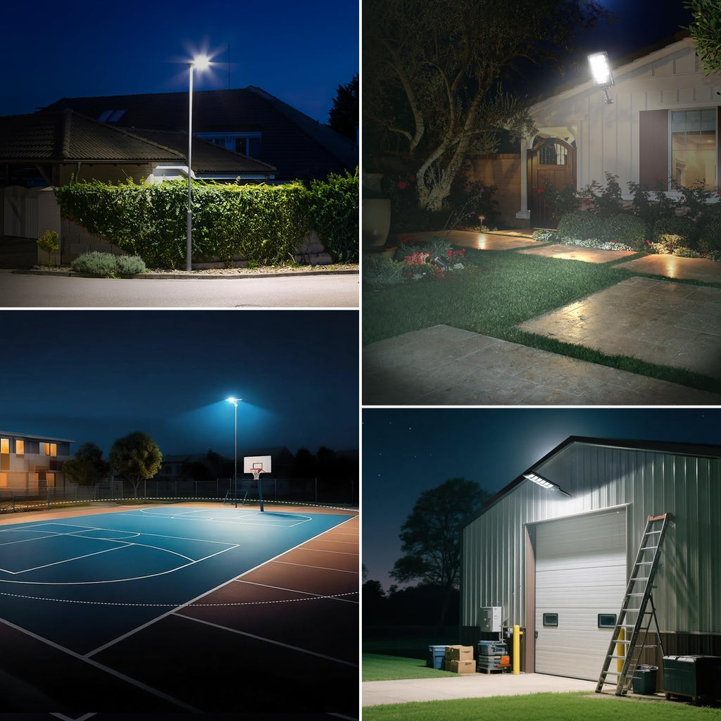 Solar Lights Outdoor Waterproof, 11inch LED Dusk to Dawn Solar Street Light, Solar-Powered Flood Lights with Motion
